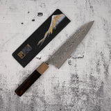 Takeshi Saji SG2 Black Damascus Gyuto 180mm Heart-shaped Ironwood Handle