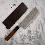 Takeshi Saji SG2 Black Damascus Nakiri 180mm Heart-shaped Ironwood Handle