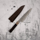 Takeshi Saji SG2 Black Damascus Petty 150mm Heart-shaped Ironwood Handle