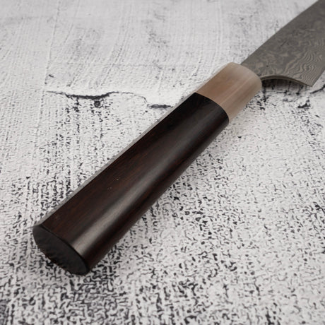 Takeshi Saji SG2 Black Damascus Petty 150mm Heart-shaped Ironwood Handle
