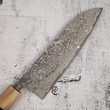 Takeshi Saji SG2 Black Damascus Santoku 180mm Heart-shaped Ironwood Handle