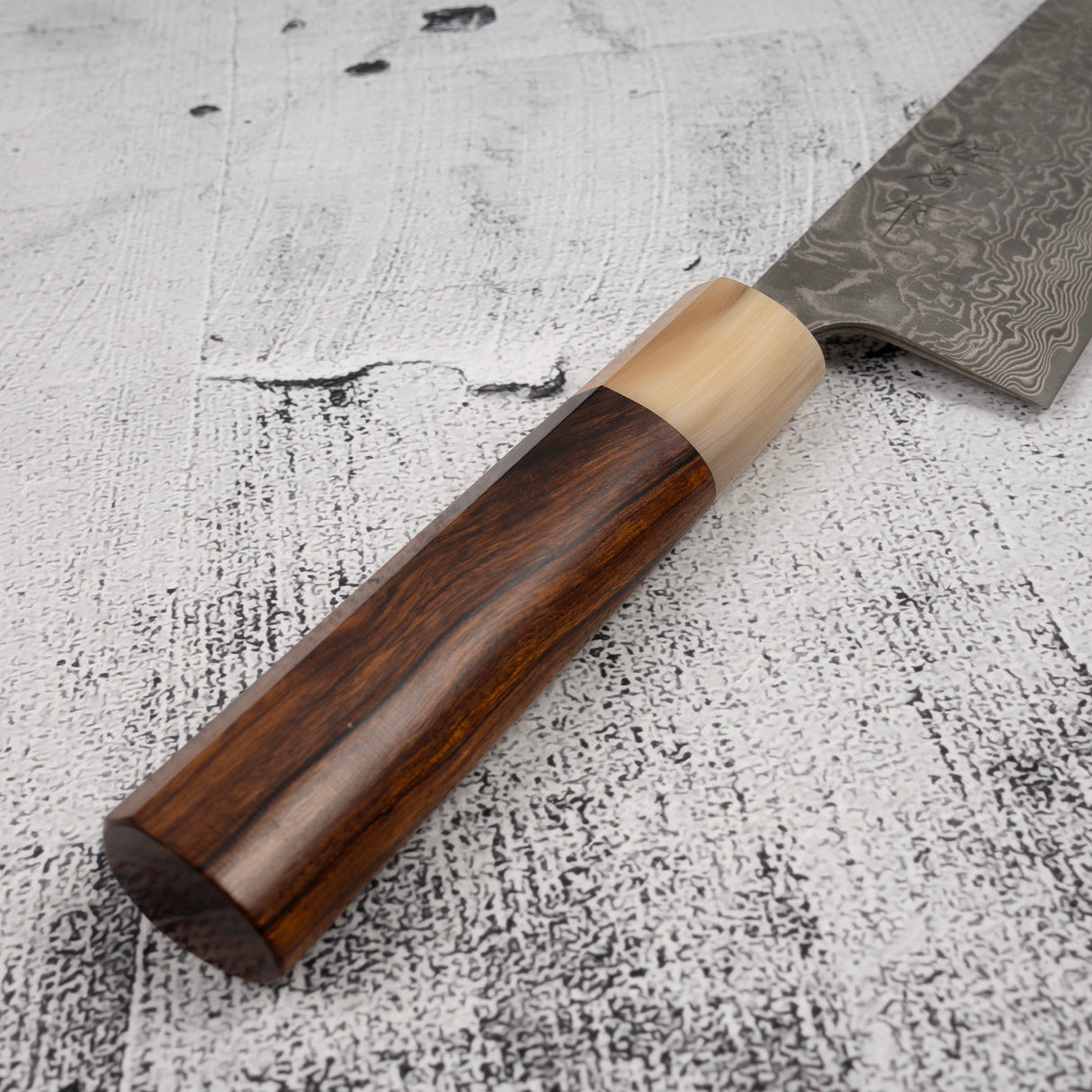 Takeshi Saji SG2 Black Damascus Santoku 180mm Heart-shaped Ironwood Handle