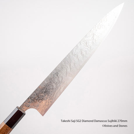 Takeshi Saji SG2 Diamond Damascus Sujihiki 270mm