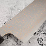 Takeshi Saji VG10 Rainbow Damascus Nakiri 165mm Ebony Handle Mosaic Pin
