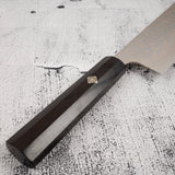 Takeshi Saji VG10 Rainbow Damascus Nakiri 165mm Ebony Handle Mosaic Pin
