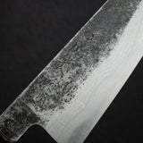 Tanaka Blue 2 Damascus Santoku 170mm Kurouchi Nashiji