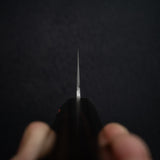 Tanaka Blue 2 Damascus Santoku 170mm Kurouchi Nashiji