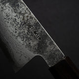 Tanaka Blue 2 Damascus Santoku 170mm Kurouchi Nashiji