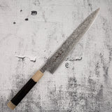 Tanaka Habakiri SG2 Damascus Sujihiki 240mm with Saya