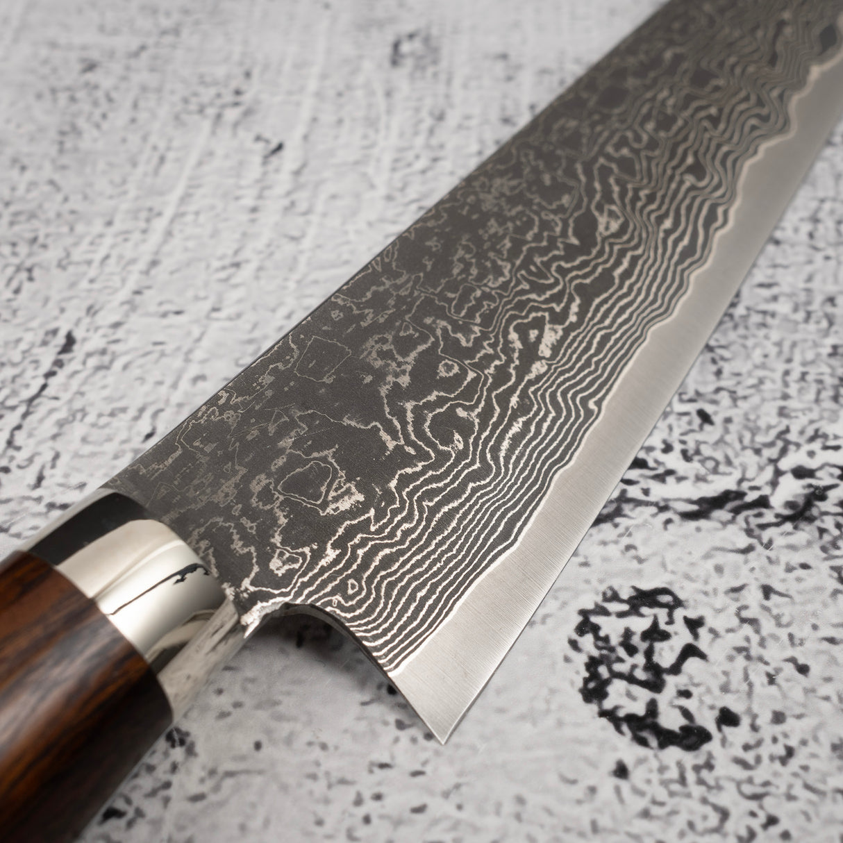 Tanaka R2 Black Damascus Ironwood Petty 150mm