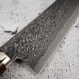 Tanaka R2 Etched Black Damascus Gyuto 180mm Ironwood Handle