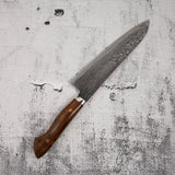 Tanaka R2 Etched Black Damascus Gyuto 180mm Ironwood Handle