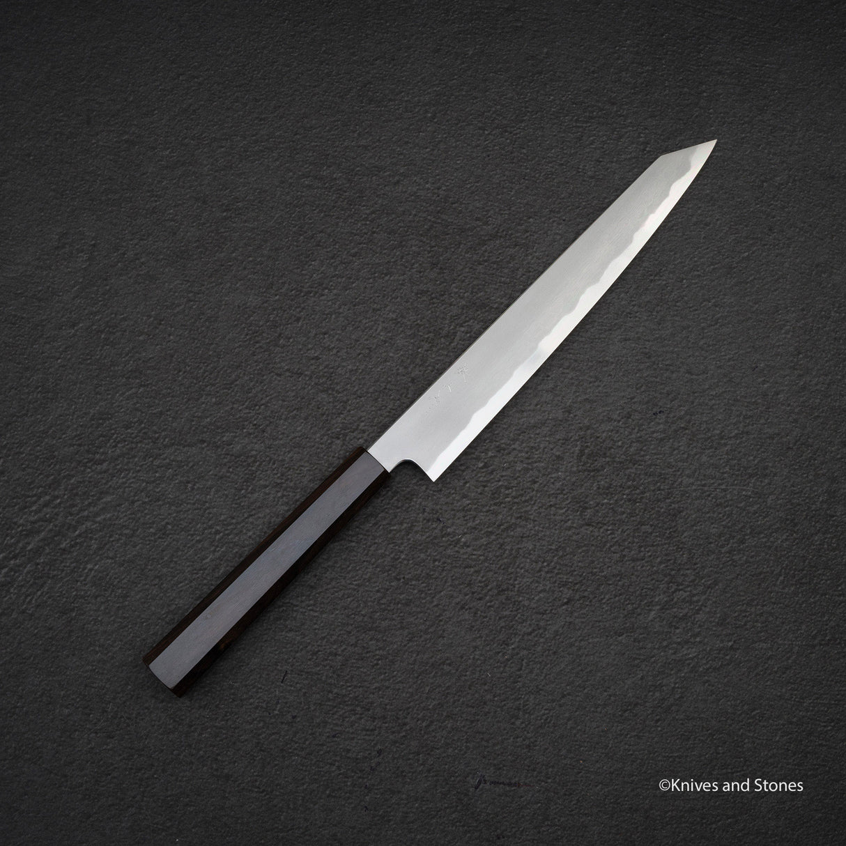 Tetsujin Blue 2 Kasumi K-tip Sujihiki 240mm Ebony Handle