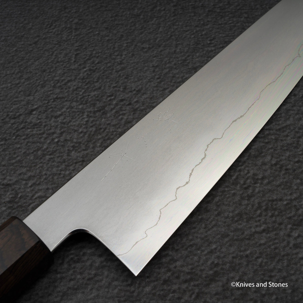 Tetsujin Ginsan Kasumi K-tip Gyuto 210mm Ebony Handle