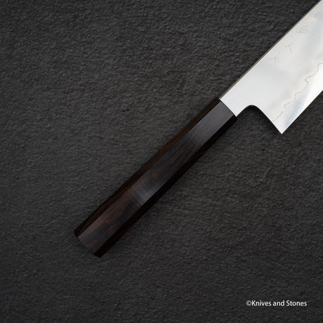 Tetsujin Ginsan Ukiba K-tip Gyuto 210mm Ebony Handle