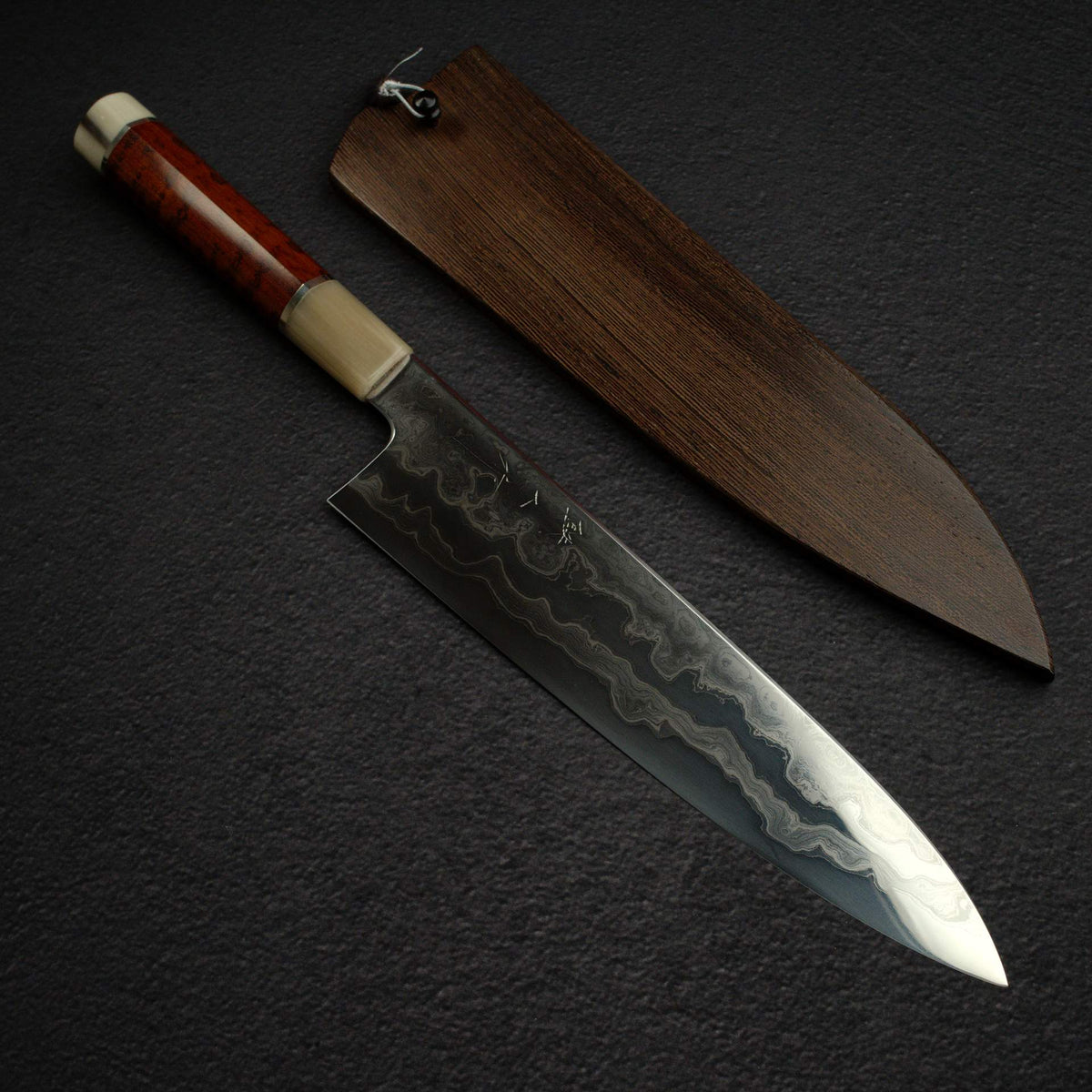 Tetsujin SP Lightning Blue 2 Hand-folded Damascus Gyuto 240mm w/ Saya