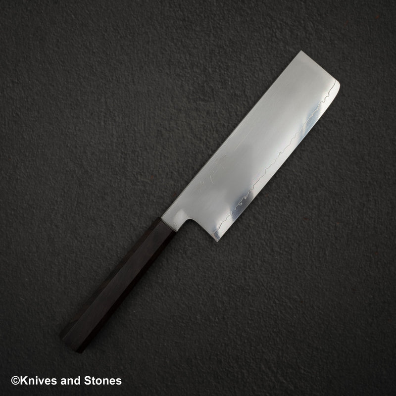 Tetsujin Blue 2 Kasumi Nakiri 180mm Ebony Handle