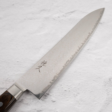Tsunehira AUS10 Damascus Gyuto 240 mm Brown Handle