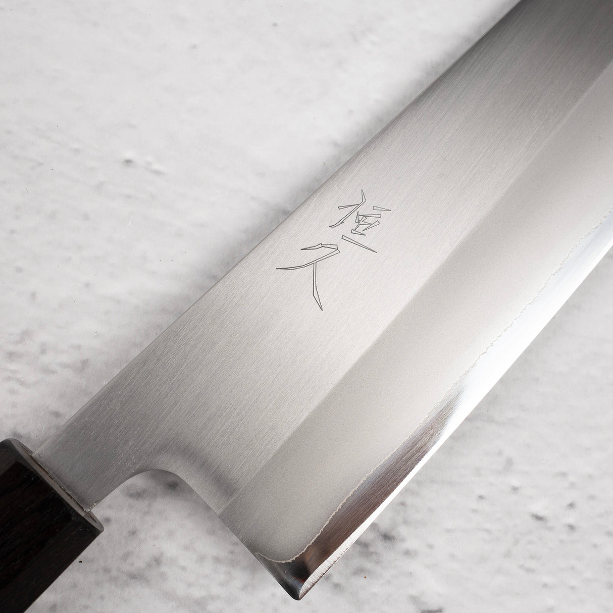Tsunehisa White 1 Stainless Clad Kasumi Gyuto 240 mm Ebony Handle