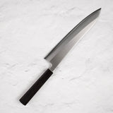 Tsunehisa White 1 Stainless Clad Kasumi Gyuto 240 mm Ebony Handle