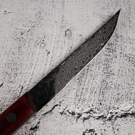 Tsunehisa AUS10 Damascus Steak Knife Red