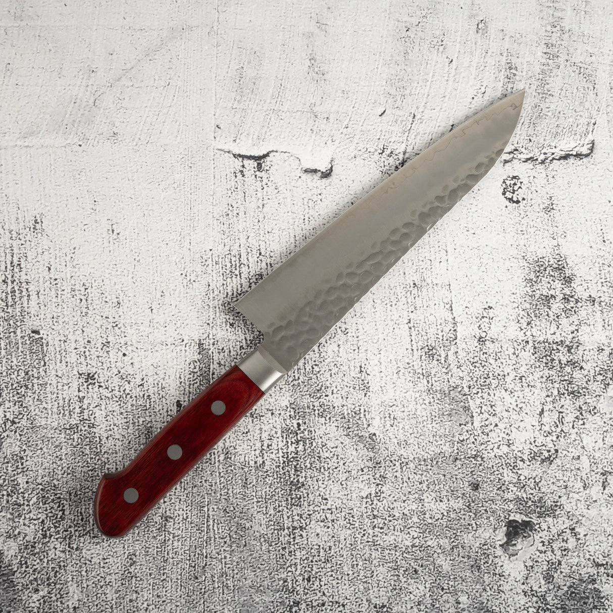 Tsunehisa AUS8 槌目 180 mm 牛刀（西式手柄）