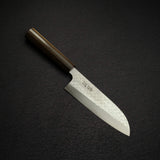 K&S Arare SG2 Santoku 170mm by Iron Clad, with Black Charcate Handle