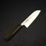 K&S Arare SG2 Santoku 170mm by Iron Clad, with Black Charcate Handle