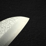 K&S Arare SG2 Santoku 170mm by Iron Clad, with Black Charcate Handle