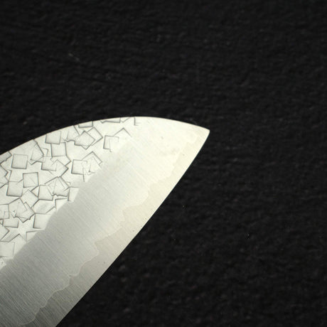 K&S Arare SG2 Santoku 170mm by Iron Clad, with Black Charcate Handle