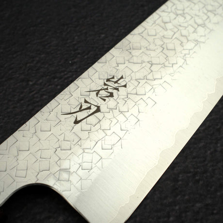 K&S Arare SG2 Santoku 170mm by Iron Clad, with Black Charcate Handle