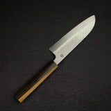 K&S Arare SG2 Santoku 170mm by Iron Clad, with Black Charcate Handle