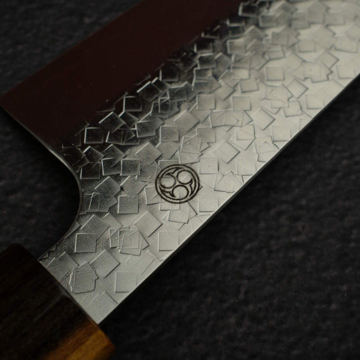 K&S Arare SG2 Santoku 170mm by Iron Clad, with Black Charcate Handle