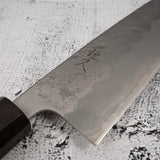 Tsunehisa Ginsan Nashiji Santoku 165mm Ebony Handle