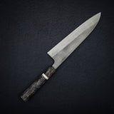 Hatsukokoro x Yoshikane SKD Nashiji Gyuto 210mm Extra Tall, Stablized Burl Handle