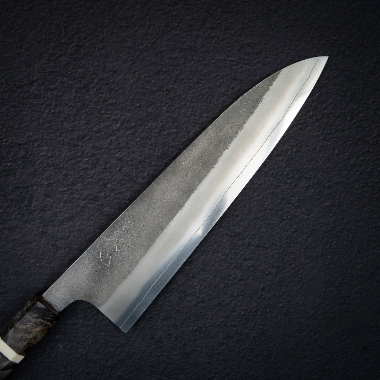 Hatsukokoro x Yoshikane SKD Nashiji Gyuto 210mm Extra Tall, Stablized Burl Handle