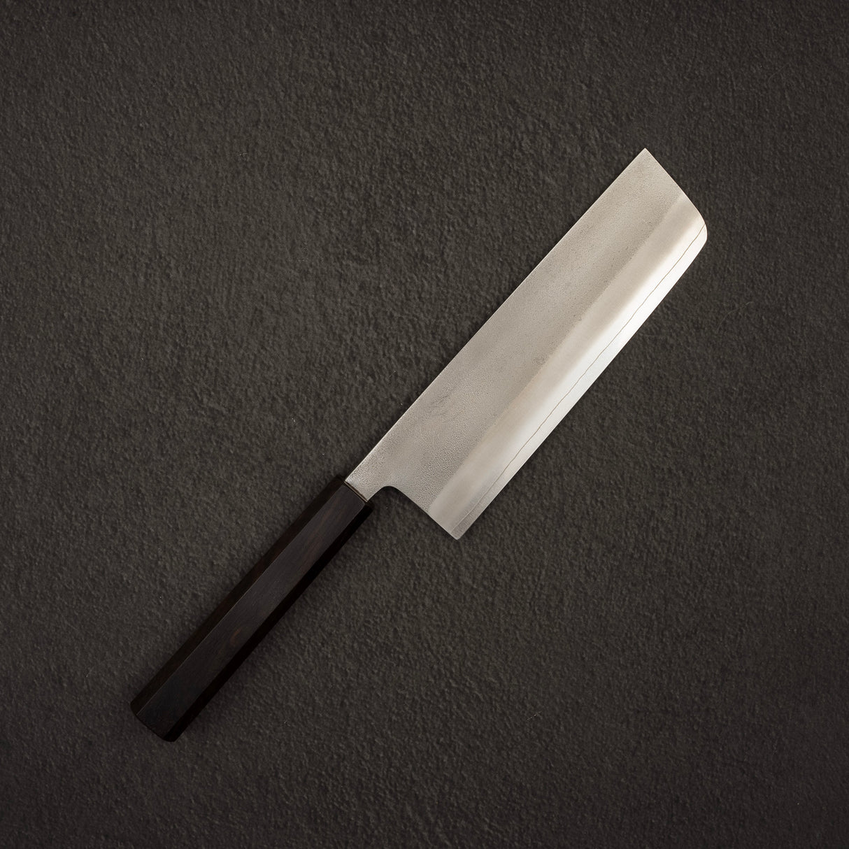 Yoshikane SKD Nashiji Nakiri 165mm Stainless Clad Ebony Handle