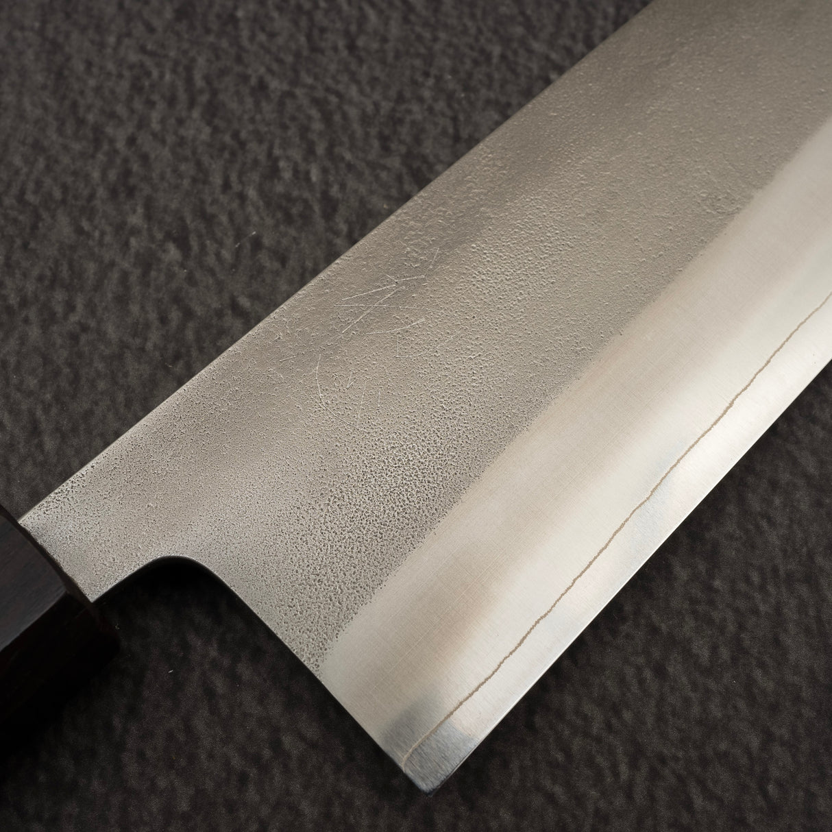Yoshikane SKD Nashiji Nakiri 165mm Stainless Clad Ebony Handle