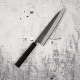 Yoshikane White 2 KU Nashiji Gyuto 210mm Stainless Clad Ebony by Hatsukokoro