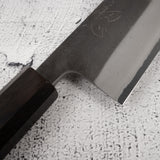Yoshikane White 2 KU Nashiji Gyuto 210mm Stainless Clad Ebony by Hatsukokoro