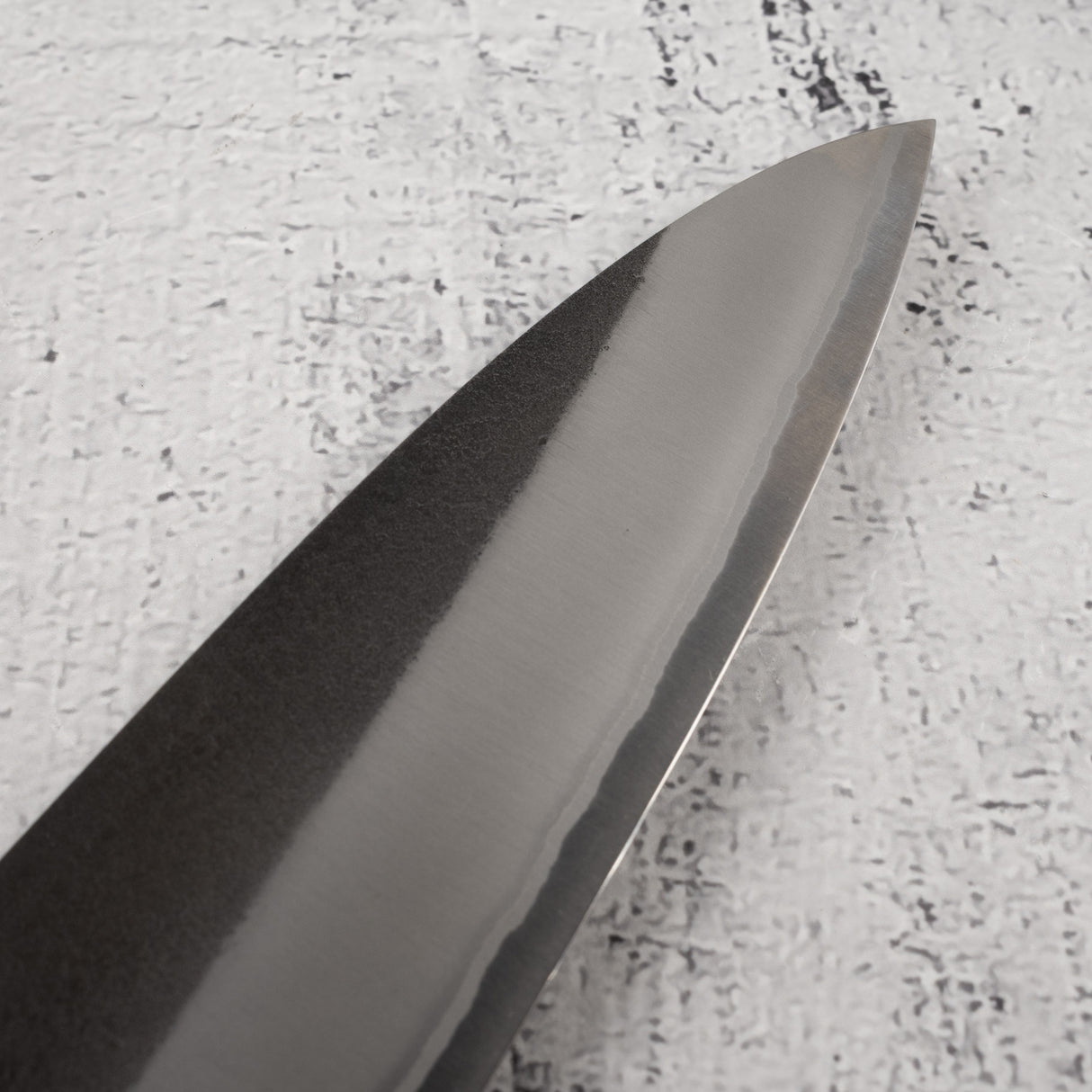 Yoshikane White 2 KU Nashiji Gyuto 210mm Stainless Clad Ebony by Hatsukokoro