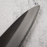 Yoshikane White 2 KU Nashiji Gyuto 210mm Stainless Clad Ebony by Hatsukokoro