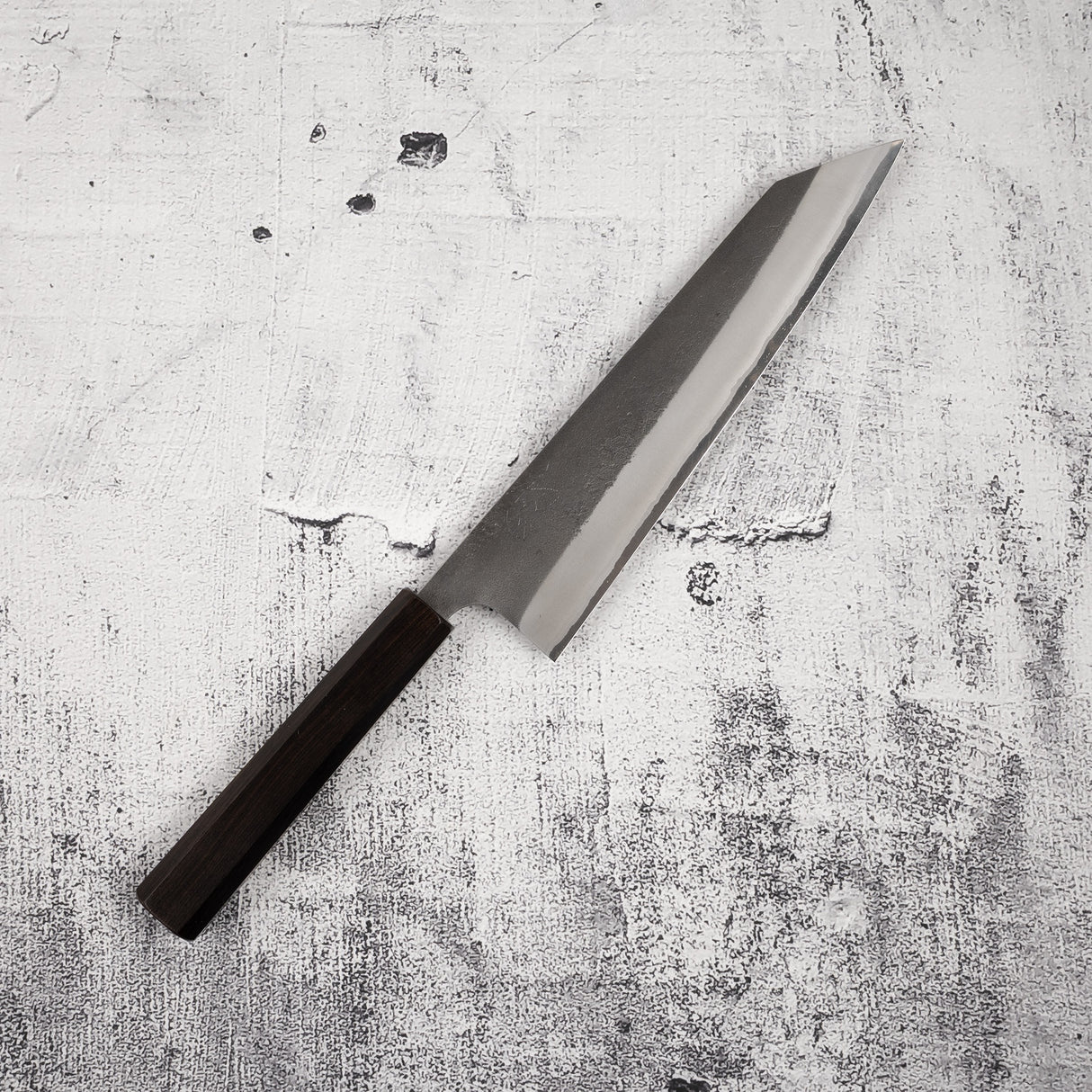Yoshikane White 2 KU Nashiji K-tip Gyuto 210mm Stainless Clad Ebony by Hatsukokoro