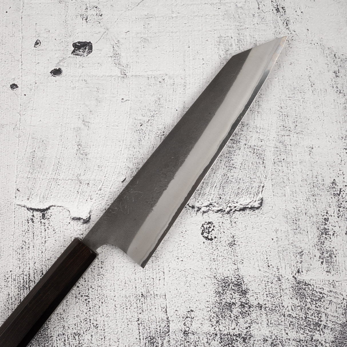 Yoshikane White 2 KU Nashiji K-tip Gyuto 210mm Stainless Clad Ebony by Hatsukokoro