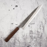 Yoshikane White 2 KU Nashiji Gyuto 240mm Stainless Clad Ebony by Hatsukokoro
