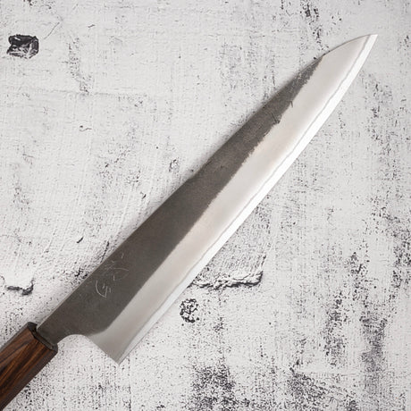 Yoshikane White 2 KU Nashiji Gyuto 240mm Stainless Clad Ebony by Hatsukokoro