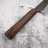 Yoshikane White 2 KU Nashiji Gyuto 240mm Stainless Clad Ebony by Hatsukokoro