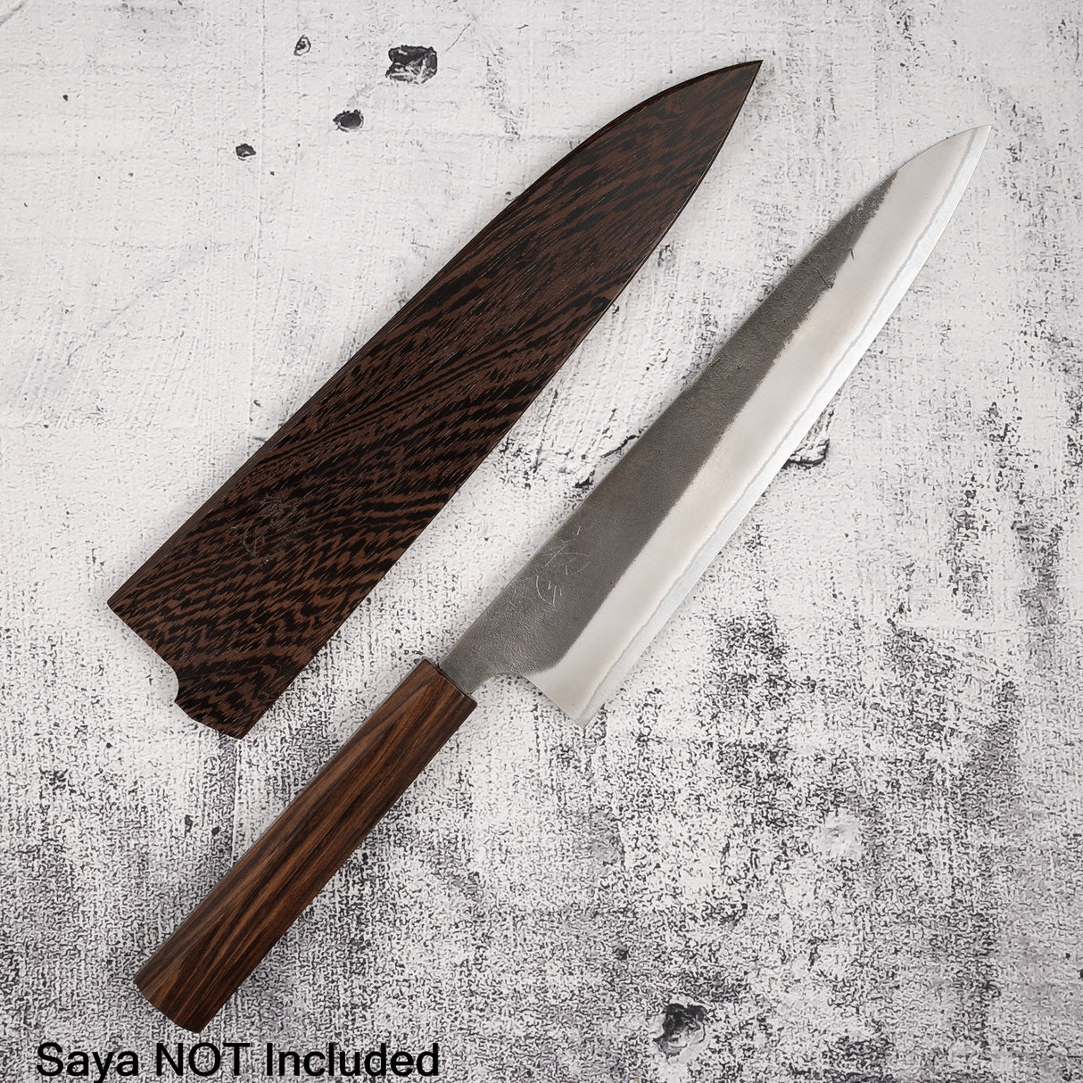 Yoshikane White 2 KU Nashiji Gyuto 240mm Stainless Clad Ebony by Hatsukokoro