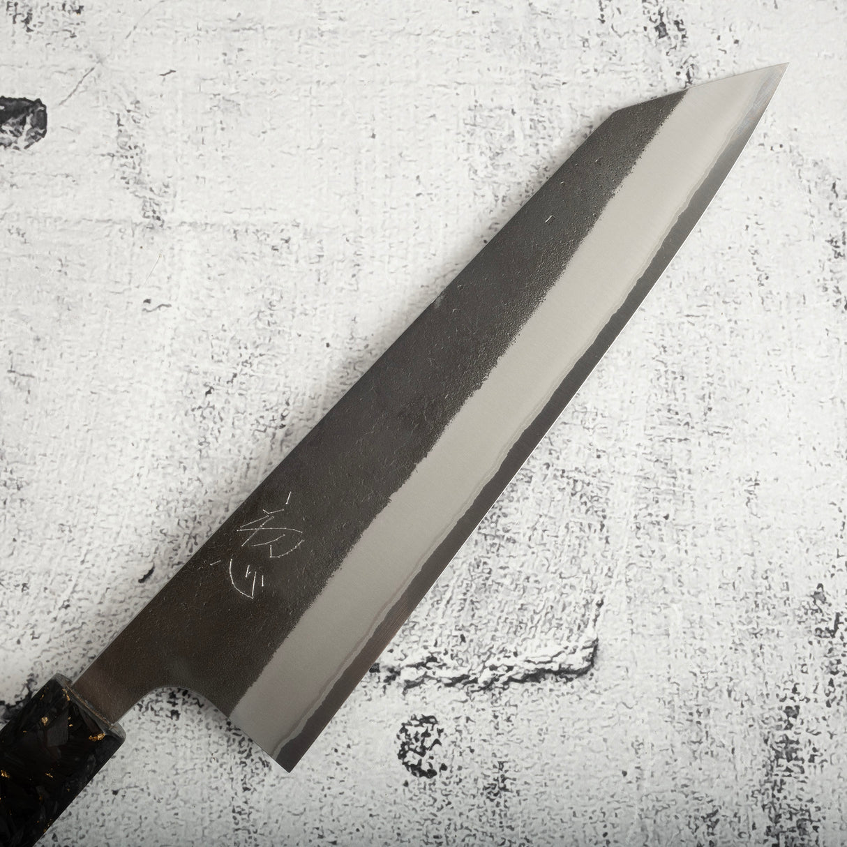 Yoshikane White 2 KU Nashiji K-tip Gyuto 210mm Carbon Fiber Handle