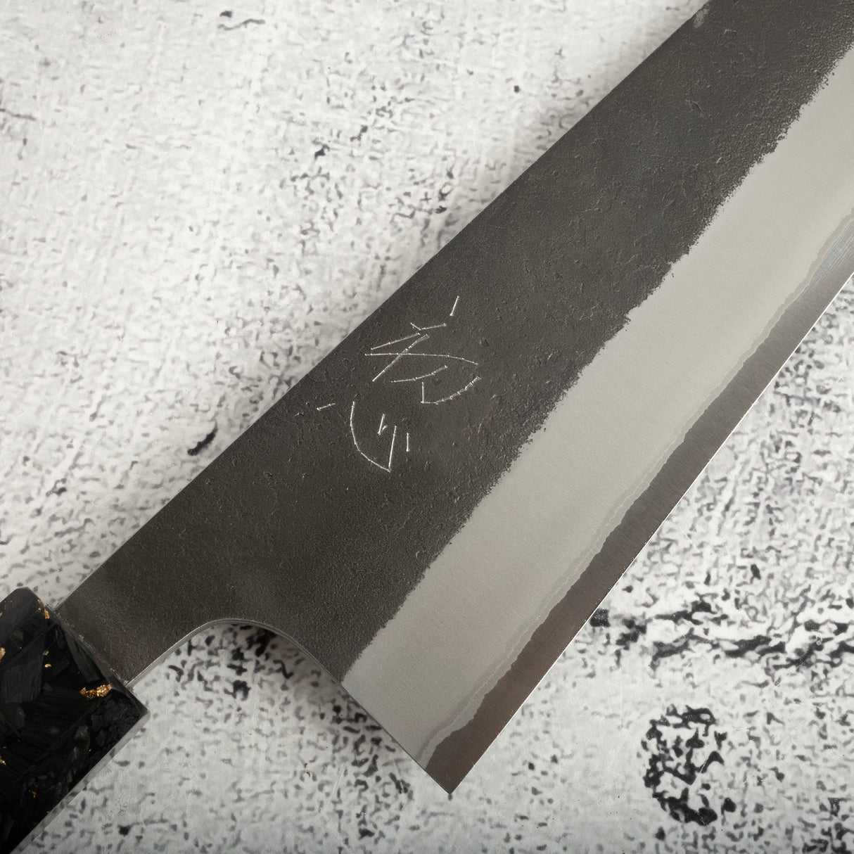 Yoshikane White 2 KU Nashiji K-tip Gyuto 210mm Carbon Fiber Handle